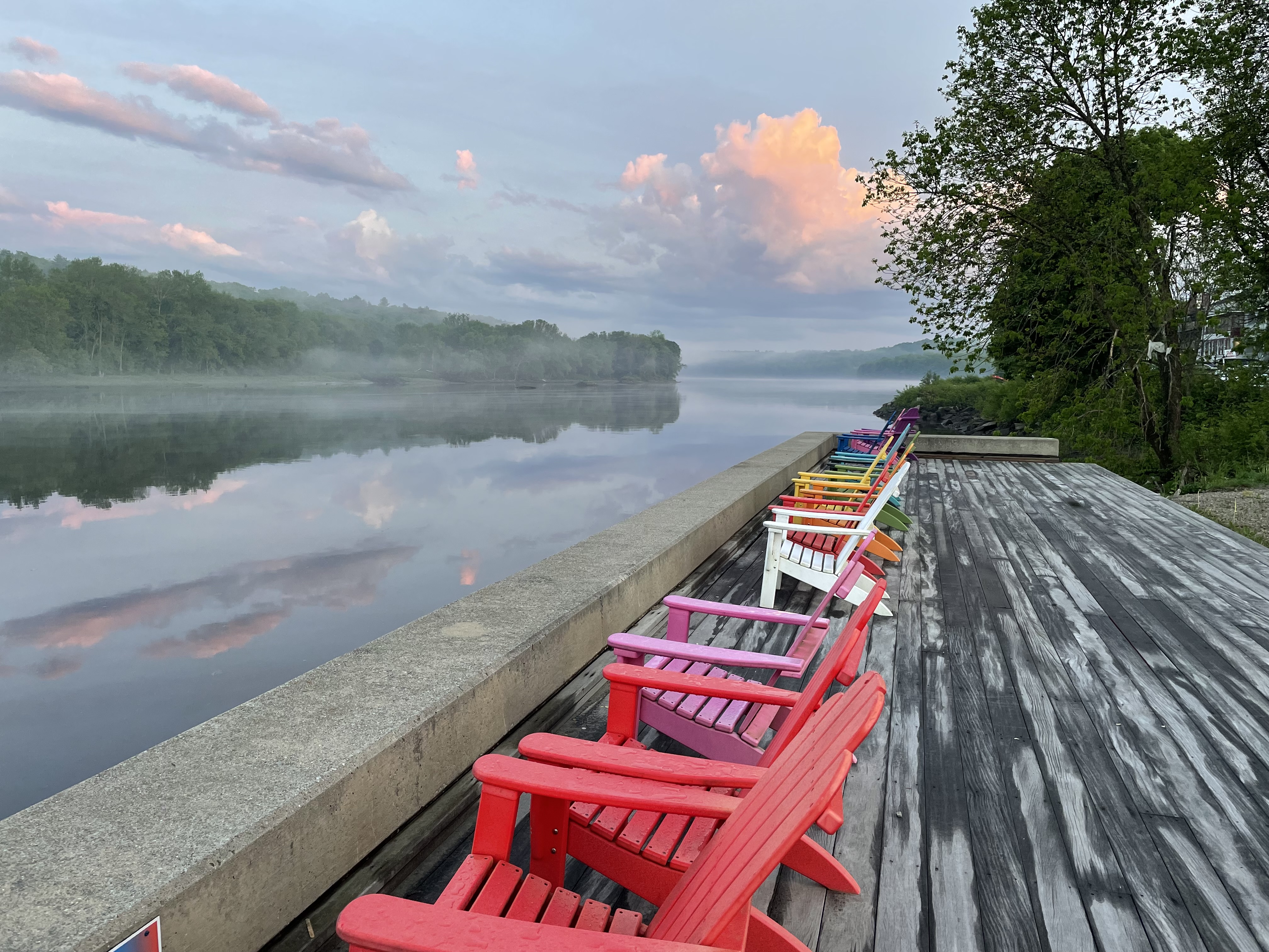 Sunset on the Kennebec River in Hallowell Maine